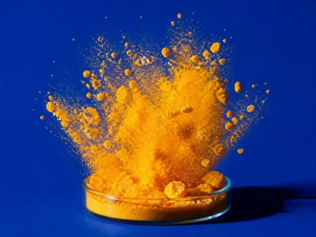 Coenzima Q10: polvo cristalino de amarillo a naranja