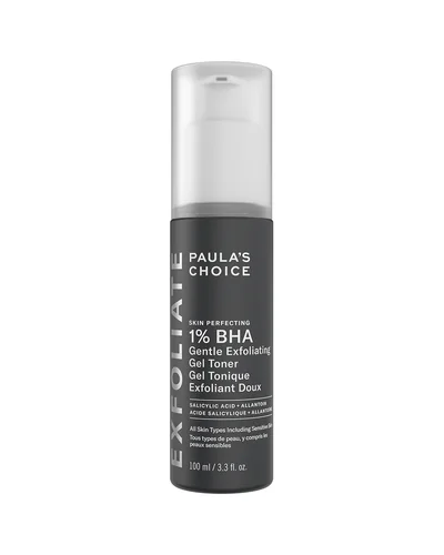 Envase de Skin Perfecting 1% BHA Gel Exfoliante sobre fondo blanco