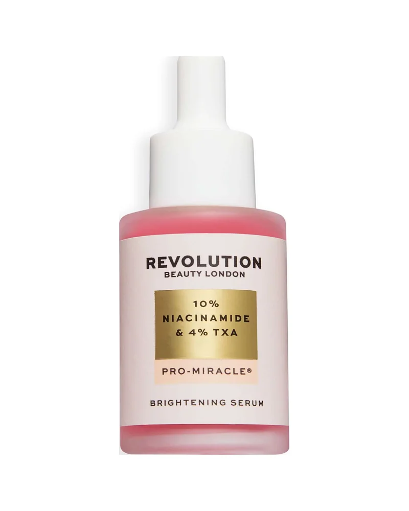 Frasco de Pro Miracle 10% Niacinamide 4% TXA Serum sobre fondo blanco