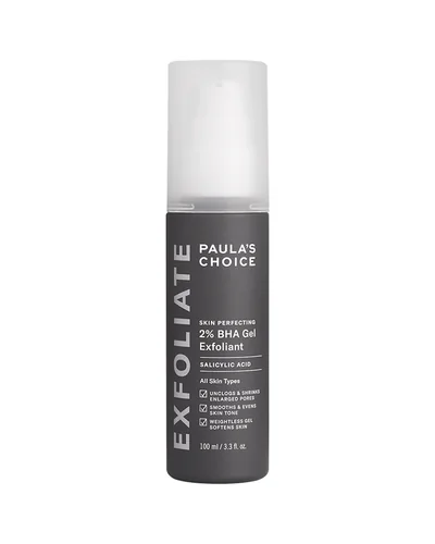 Envase de Skin Perfecting 2% BHA Gel Exfoliante sobre fondo blanco