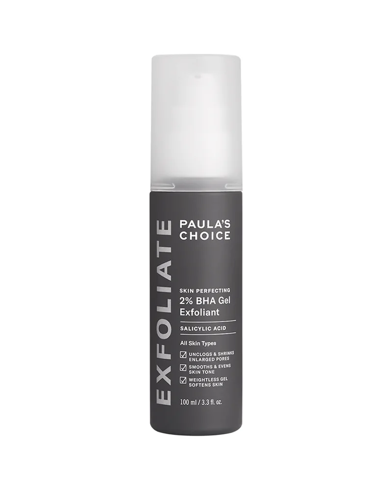 Envase de Skin Perfecting 2% BHA Gel Exfoliante sobre fondo blanco