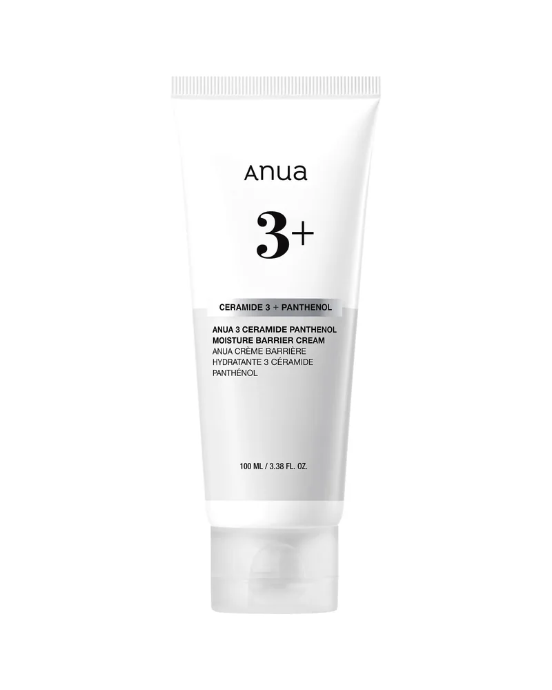 Tubo de 3 Ceramide Panthenol Moisture Barrier Cream sobre fondo blanco