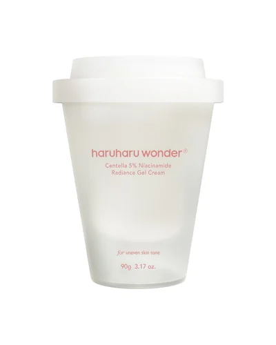 Envase de Centella 5% Niacinamide Radiance Gel Cream sobre fondo blanco