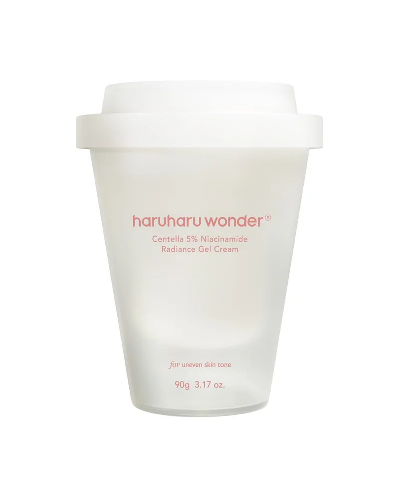 Envase de Centella 5% Niacinamide Radiance Gel Cream sobre fondo blanco