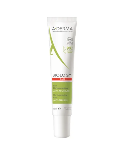 Envase de Biology AR Cuidado Dermatológico Antirrojeces sobre fondo blanco