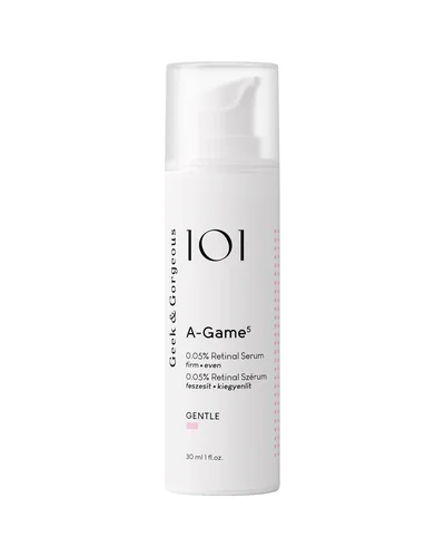Envase airless blanco de A-Game 5 sobre fondo blanco