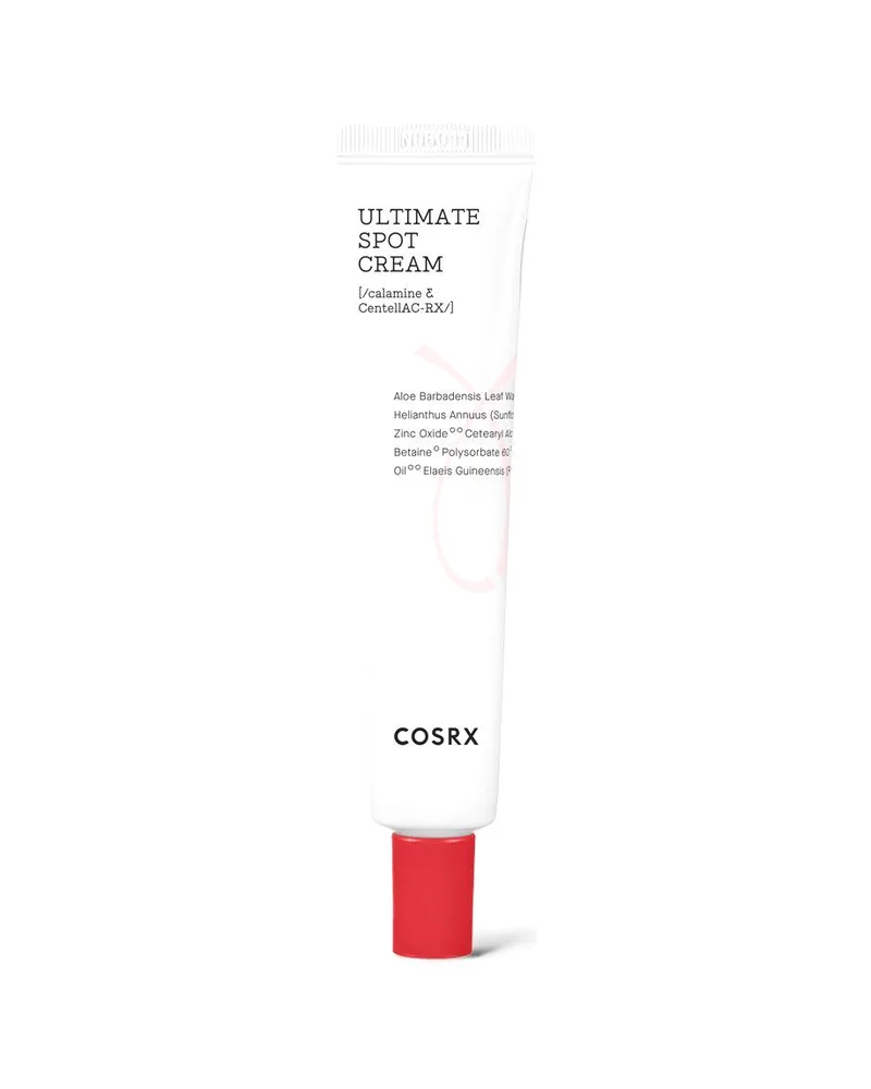 Envase de AC Collection Ultimate Spot Cream sobre fondo blanco