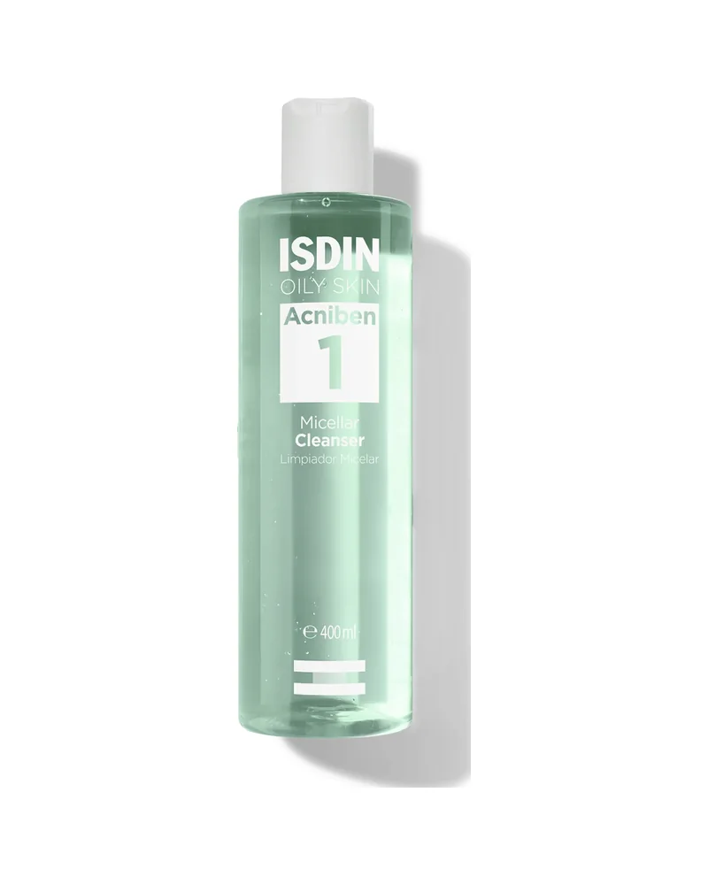 Envase de Acniben Micellar Cleanser sobre fondo blanco