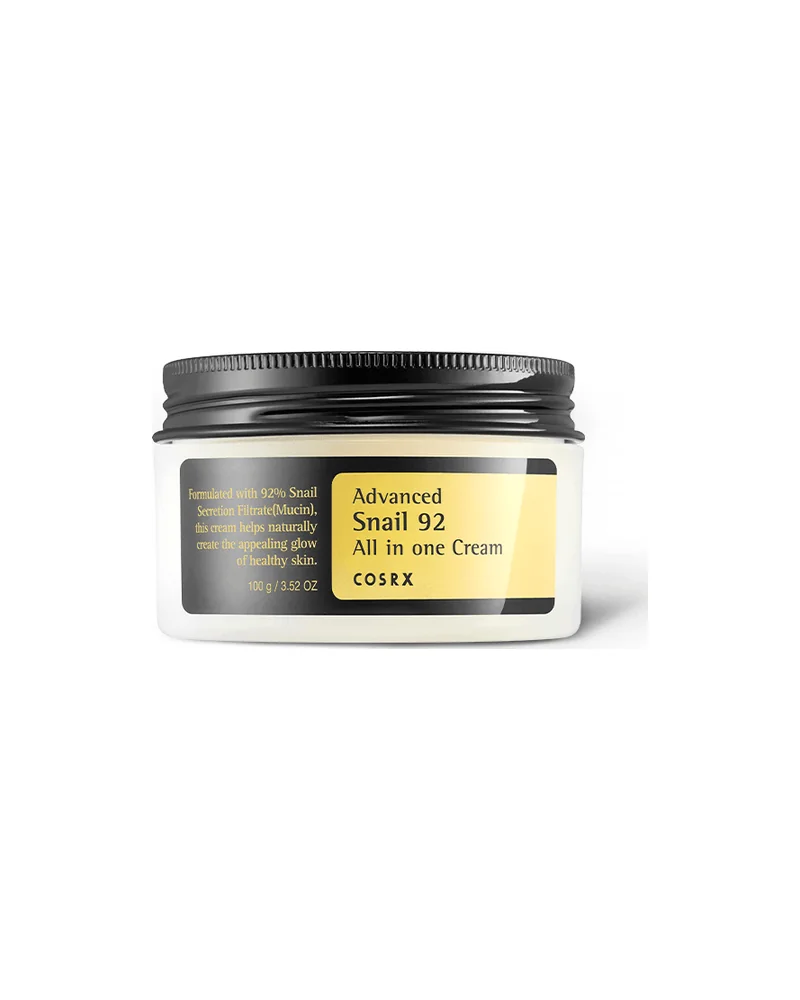 Envase de Advanced Snail 92 All in One Cream sobre fondo blanco