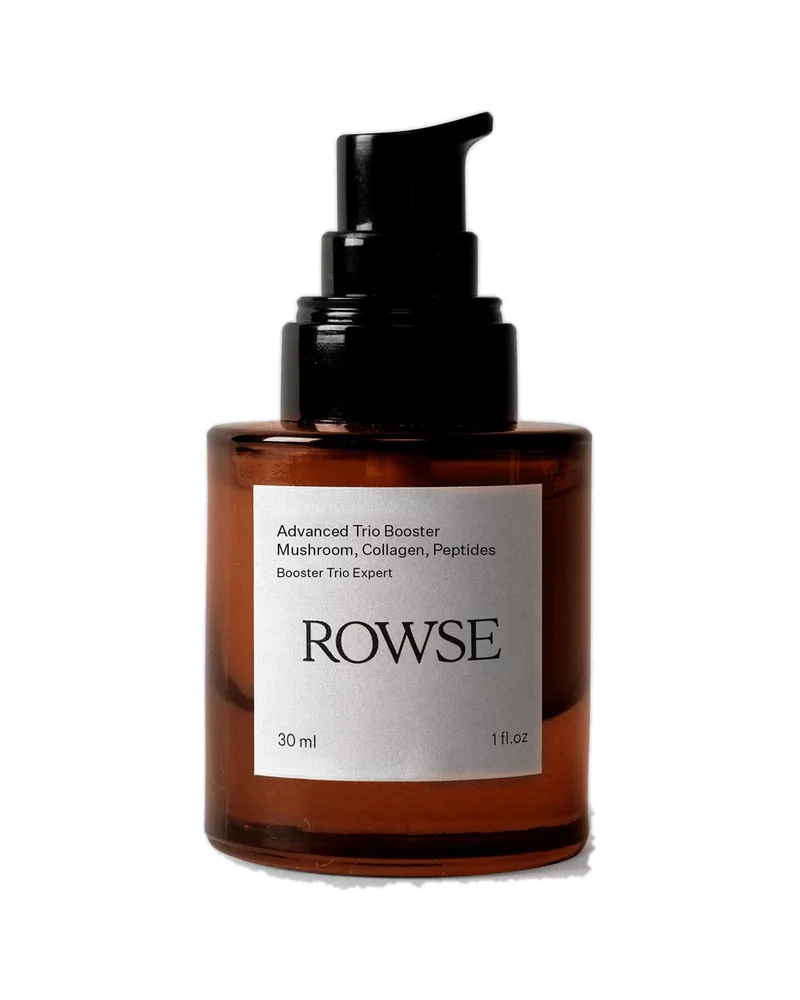 Envase de Advanced Trio Booster de Rowse sobre fondo blanco