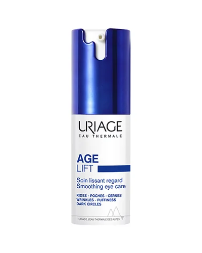 Envase de Age Lift Contorno de Ojos de Uriage sobre fondo blanco