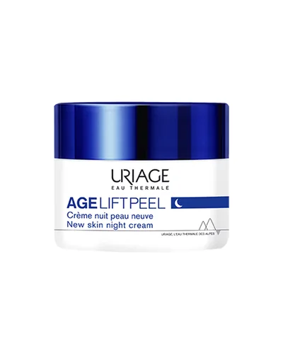 Envase de Age Lift Peel Crema de Noche Piel Nueva sobre fondo blanco