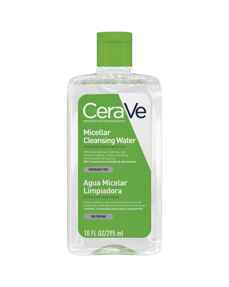 Envase de Agua Micelar Hidratante sobre fondo blanco