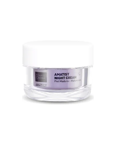 Envase de Amatist Night Cream sobre fondo blanco