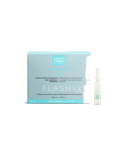 Envase de Flash Ampollas sobre fondo blanco
