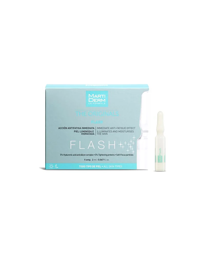 Envase de Flash Ampollas sobre fondo blanco