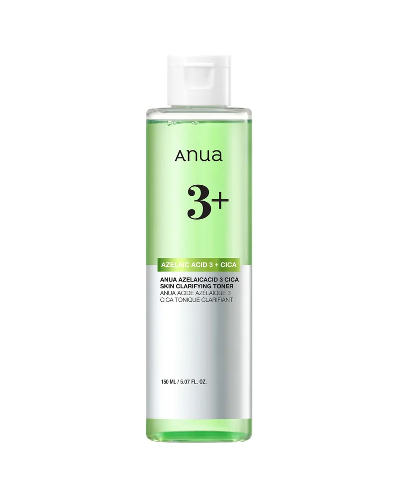 Envase de Azelaic 3 Cica Skin Clarifying Toner sobre fondo blanco