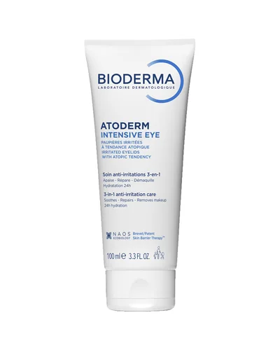 Envase de Atoderm Intensive Eye sobre fondo blanco