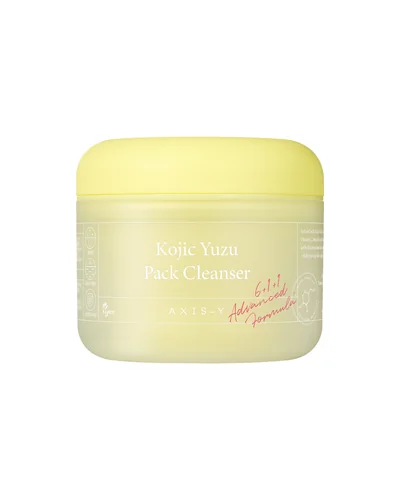 Tarro de Kojic Yuzu Pack Cleanser sobre fondo blanco