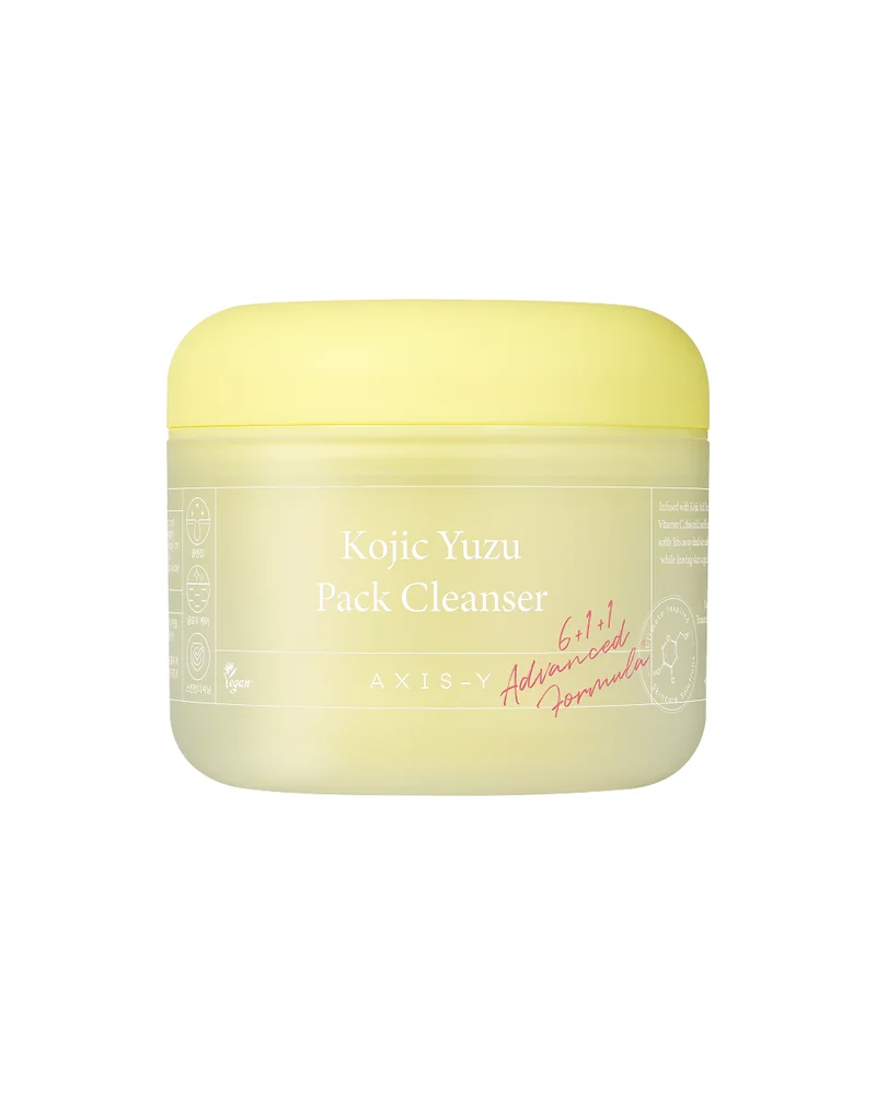 Tarro de Kojic Yuzu Pack Cleanser sobre fondo blanco