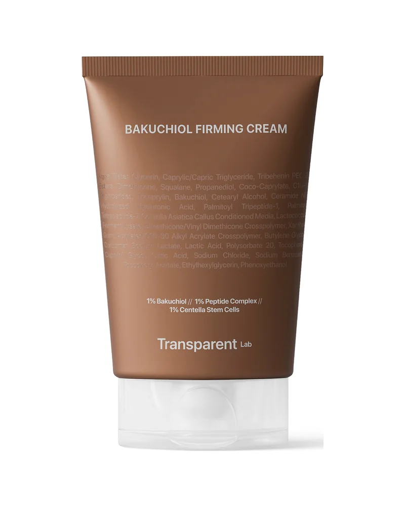 Envase de Bakuchiol Firming Cream sobre fondo blanco