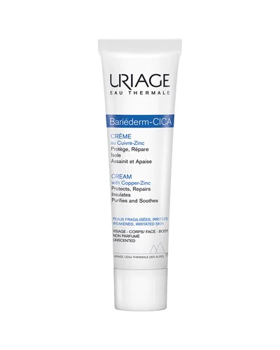 Envase de Bariéderm Cica-Crema sobre fondo blanco