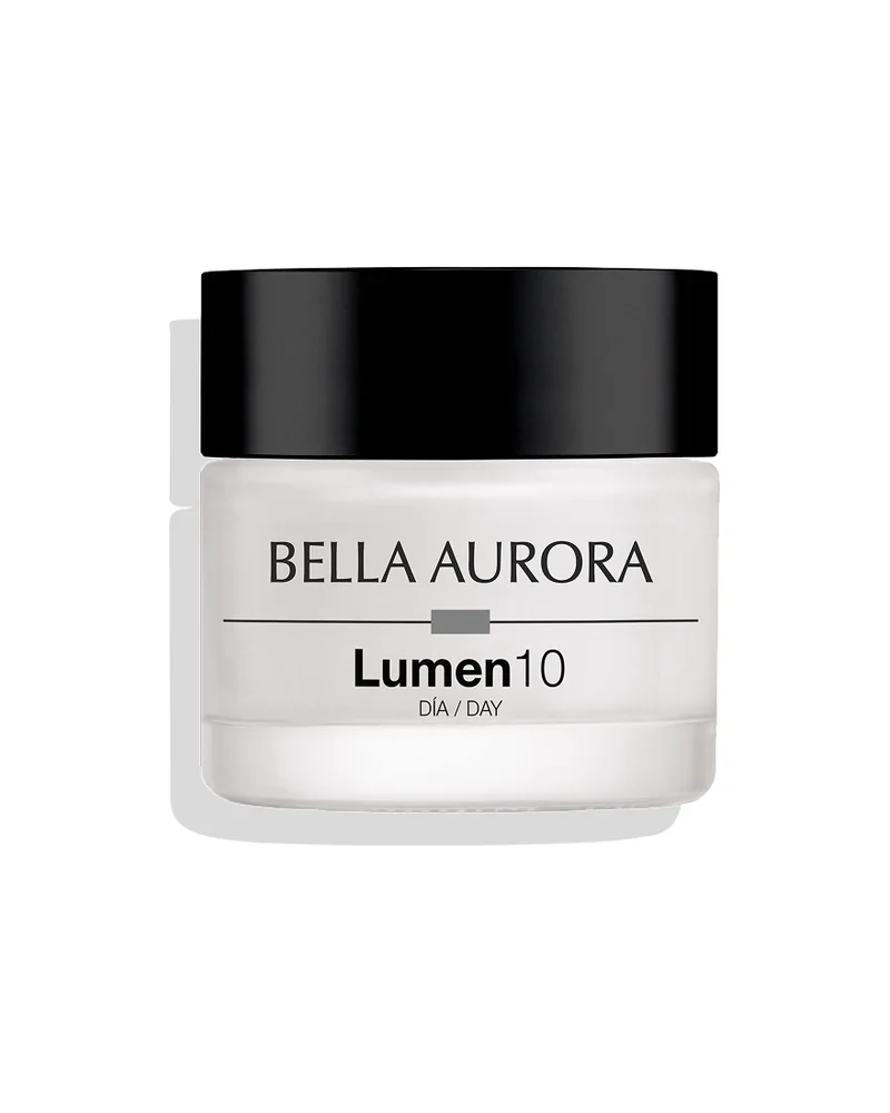 Envase de Lumen10 Crema Día Antiedad Antimanchas sobre fondo blanco