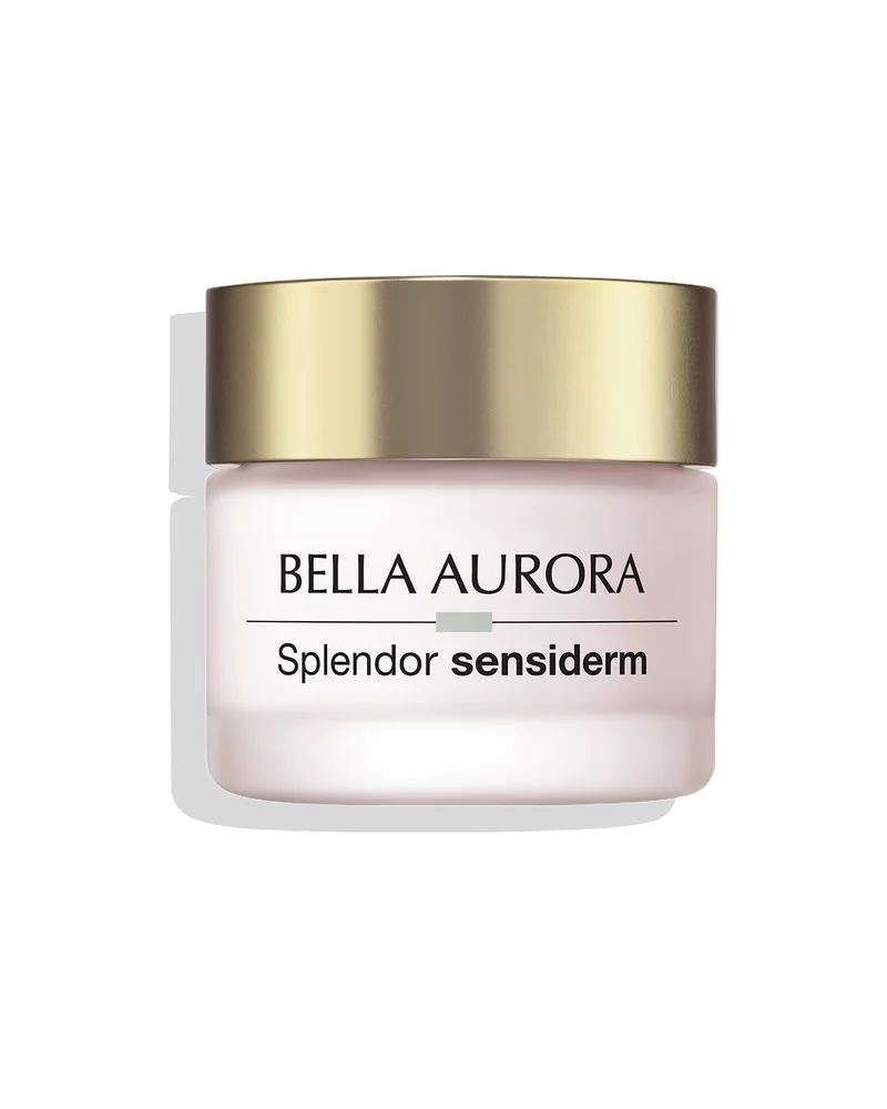 Envase de Splendor Sensiderm Crema Antiedad Reparadora sobre fondo blanco