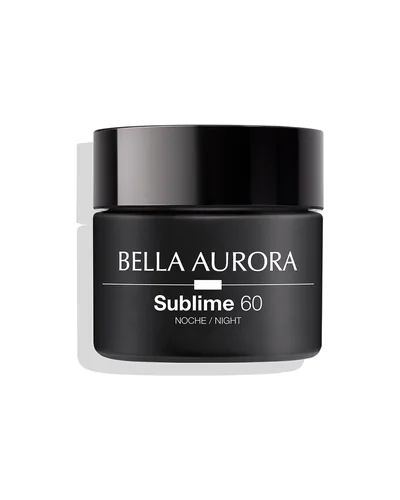 Envase de Sublime 60 Noche Crema Renovadora Antiedad sobre fondo blanco