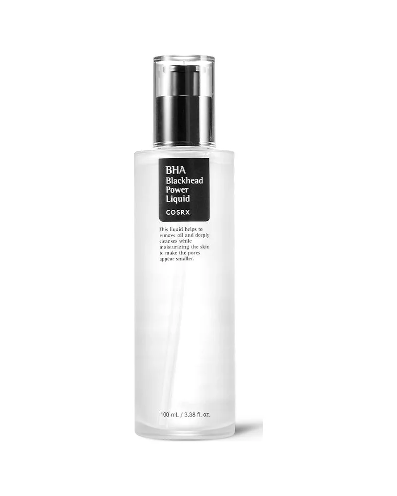 Envase de BHA Blackhead Power Liquid sobre fondo blanco