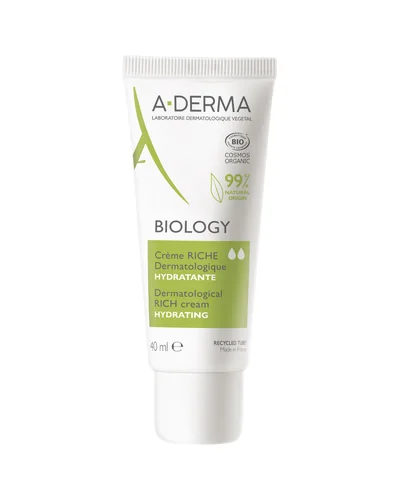 Envase de Biology Crema Rica Dermatológica Hidratante sobre fondo blanco