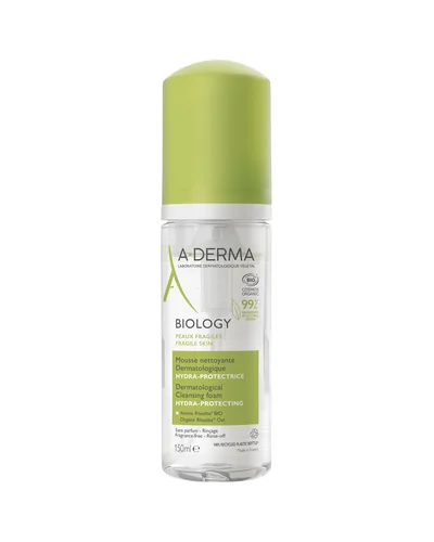 Envase de Biology Espuma Limpiadora Hidraprotectora sobre fondo blanco