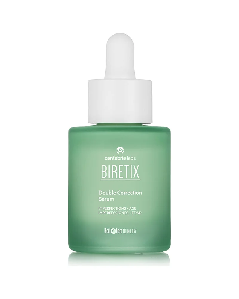 Envase de Biretix Sérum Doble Corrección sobre fondo blanco
