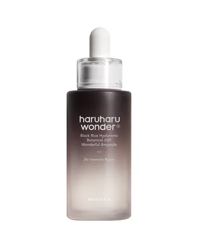 Envase de Black Rice Hyaluronic Botanical 2GF Wonderful Ampoule sobre fondo blanco