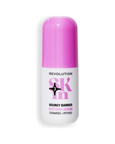 Envase rosa de Bouncy Barrier sobre fondo blanco