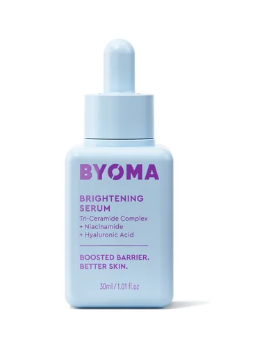 Frasco con cuentagotas de Brightening Serum sobre fondo blanco
