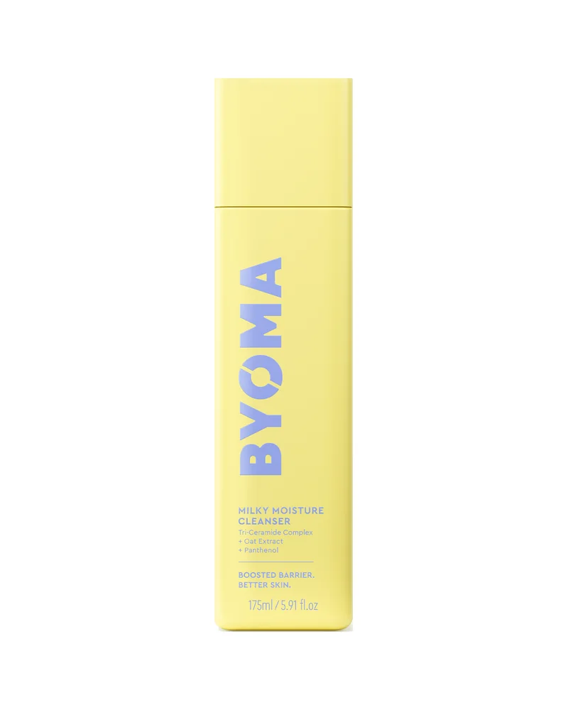 Frasco de Milky Moisture Cleanser sobre fondo blanco