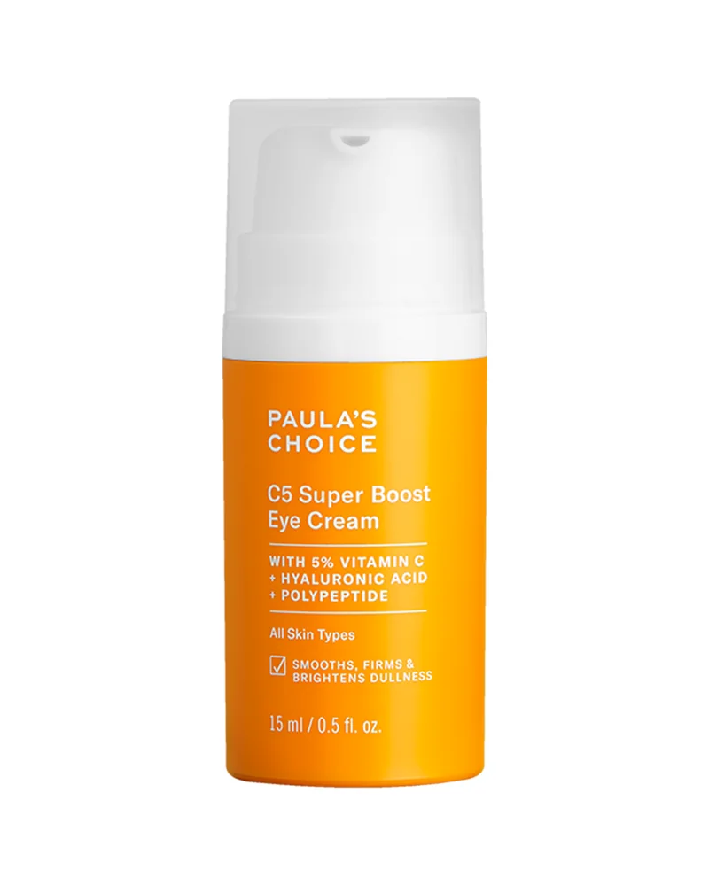 Envase de C5 Super Boost Eye Cream sobre fondo blanco
