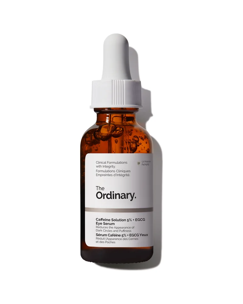 Envase de Caffeine Solution 5% + EGCG Eye Serum sobre fondo blanco