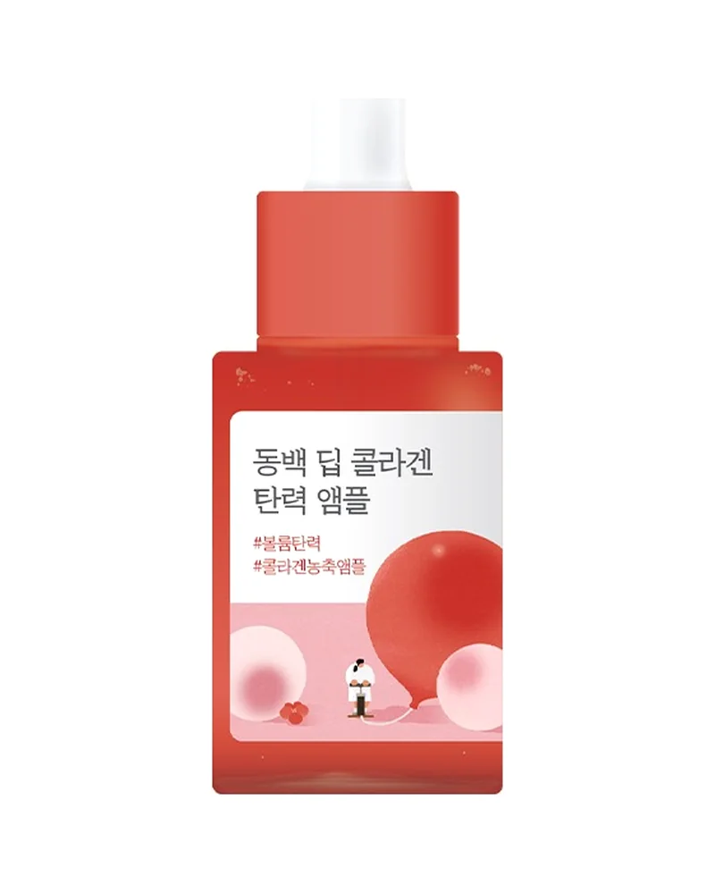 Envase de Camellia Deep Collagen Firming Ampoule sobre fondo blanco