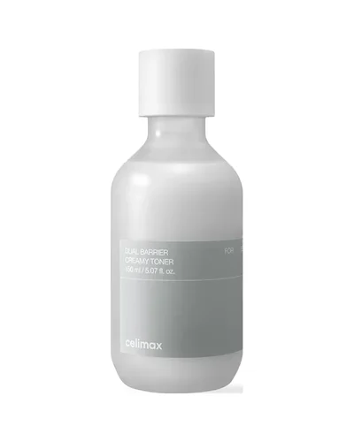 Envase de Dual Barrier Creamy Toner sobre fondo blanco