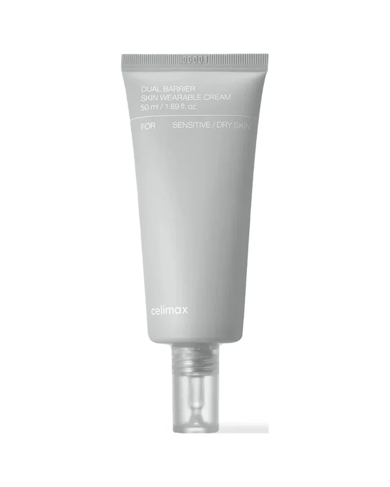 Envase de Dual Barrier Skin Wearable Cream sobre fondo blanco