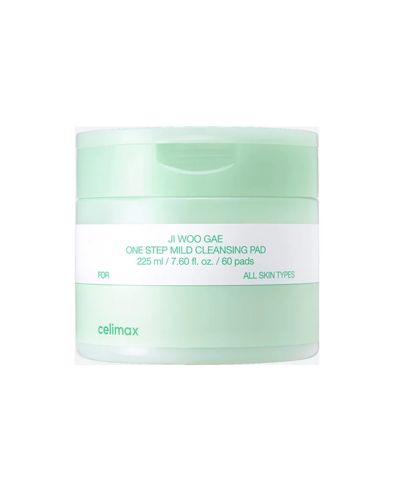 Envase de Ji Woo Gae One Step Mild Cleansing Pad sobre fondo blanco