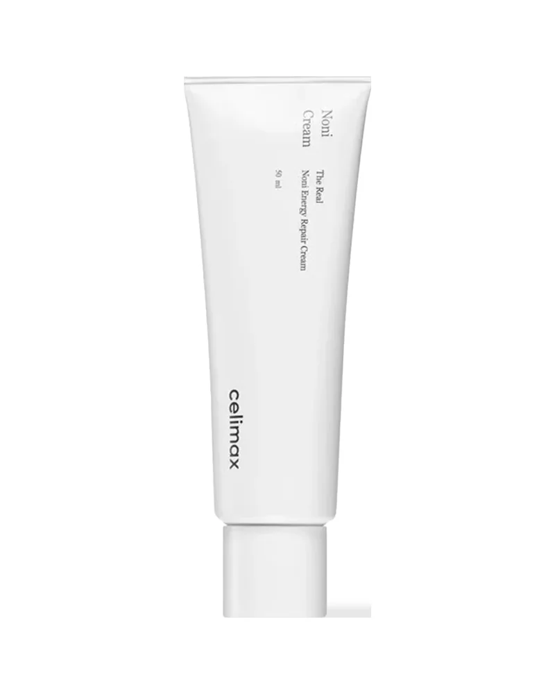 Envase de The Real Noni Energy Repair Cream sobre fondo blanco