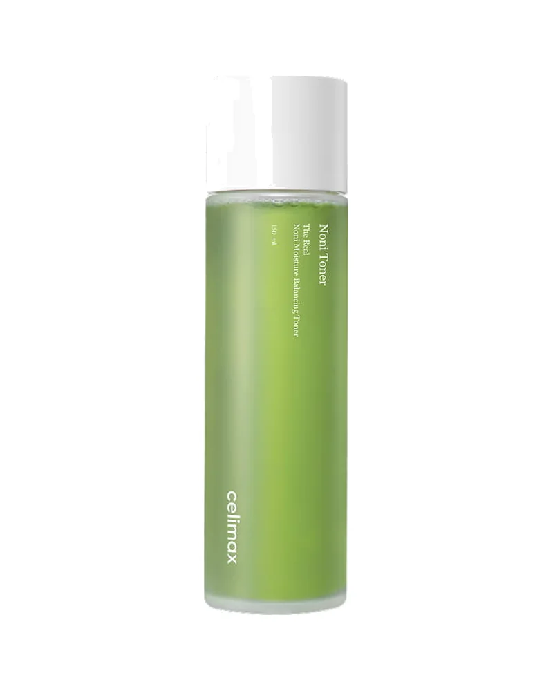 Envase de The Real Noni Moisture Balancing Toner sobre fondo blanco