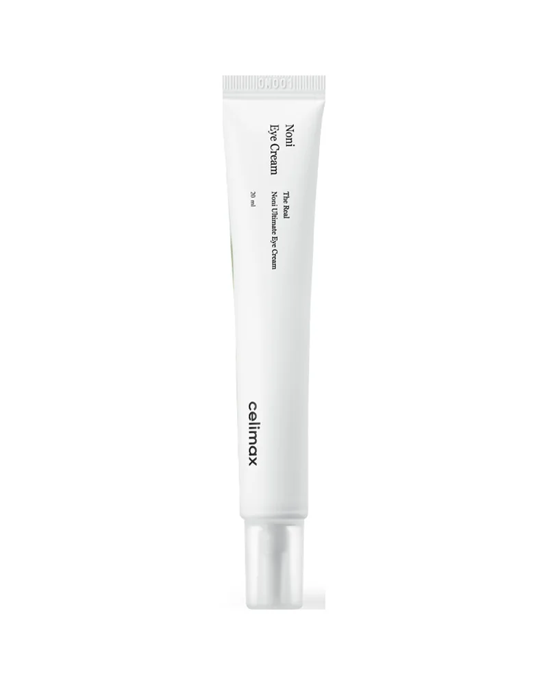 Envase de The Real Noni Ultimate Eye Cream sobre fondo blanco