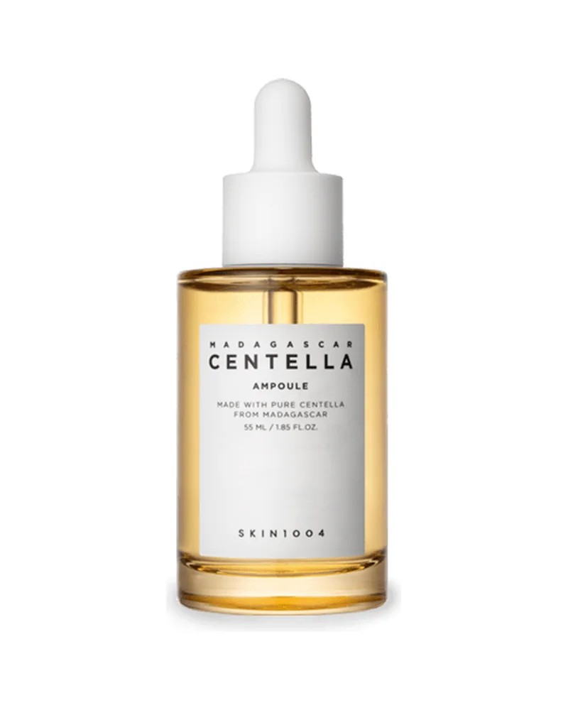 Envase de Madagascar Centella Ampoule sobre fondo blanco