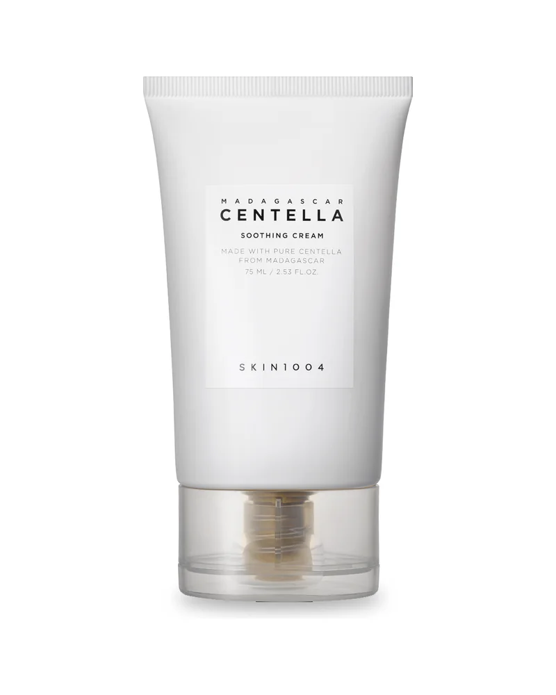 Envase de Madagascar Centella Soothing Cream sobre fondo blanco