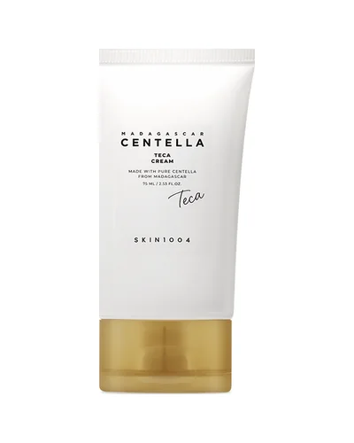 Envase de Madagascar Centella Teca Cream sobre fondo blanco