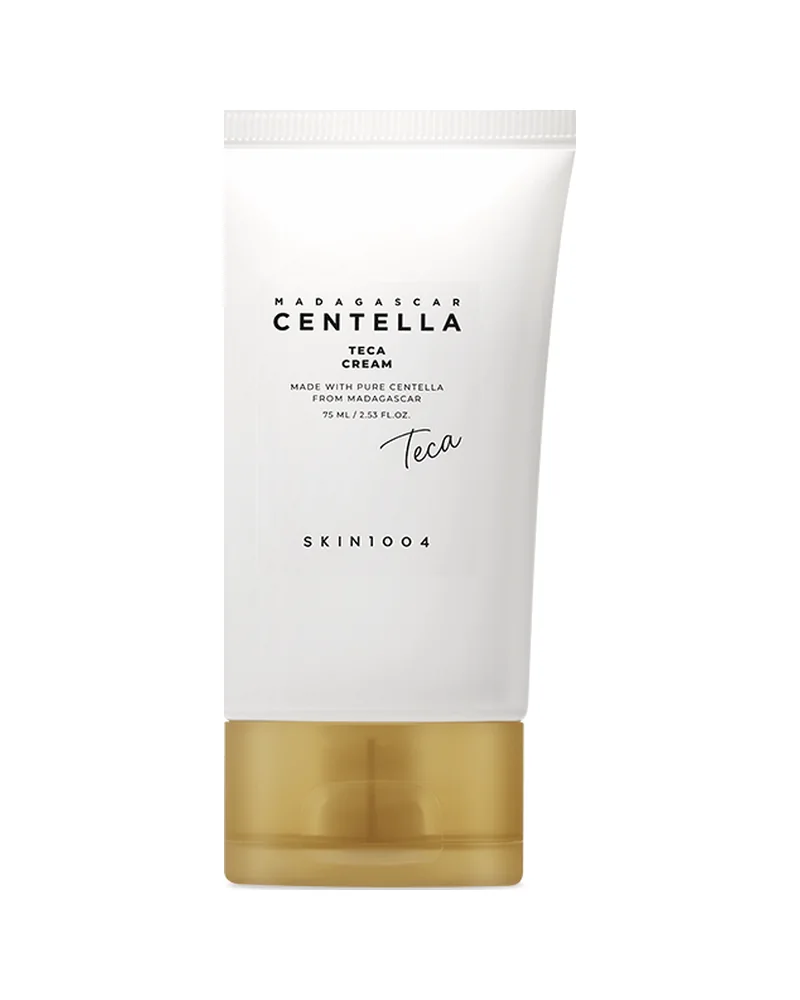 Envase de Madagascar Centella Teca Cream sobre fondo blanco
